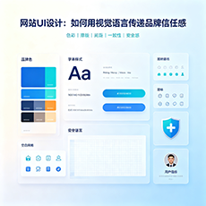 海口建站-网站UI设计：如何用视觉语言传递品牌信任感